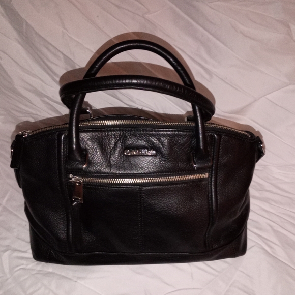 Calvin Klein Black Leather Handbag - Picture 1 of 11